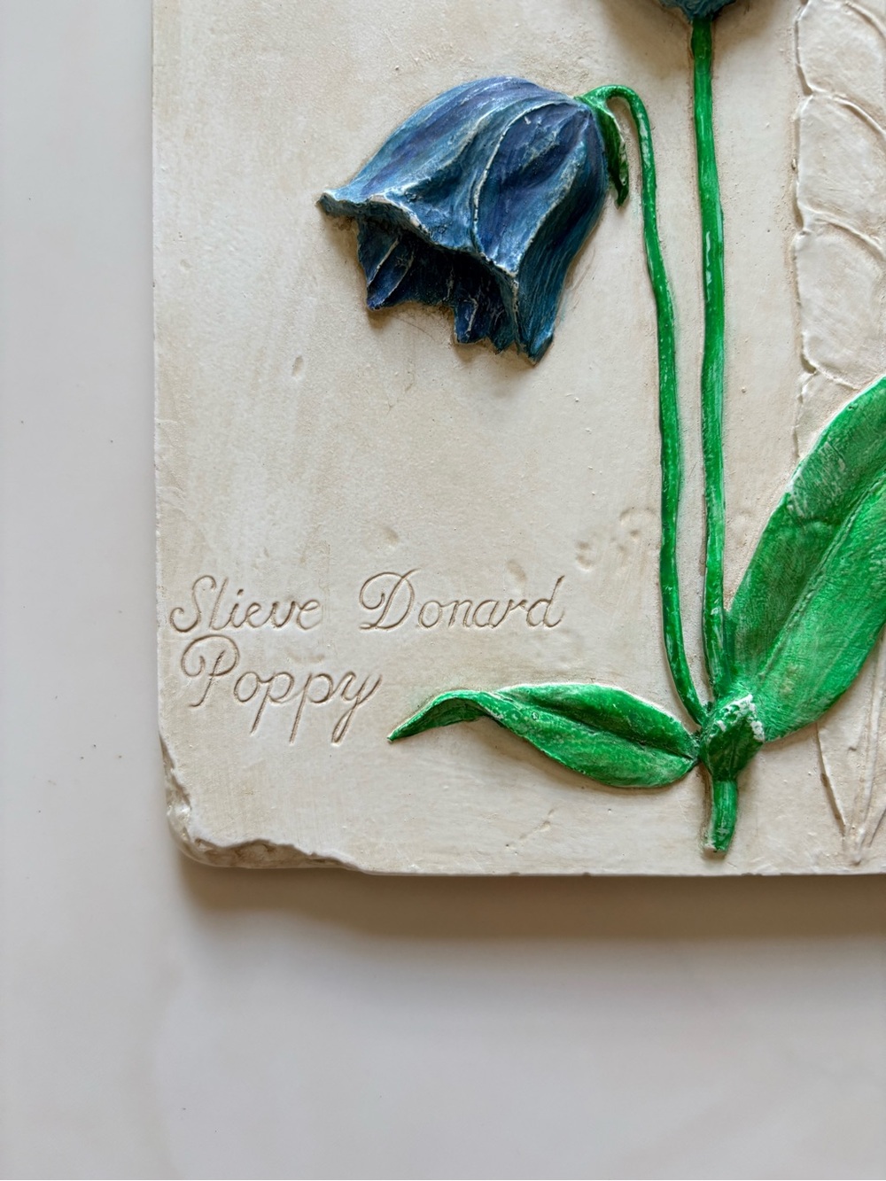 Vintage Hen-Feathers Hand Cast Slieve Donard Poppy 3D Relief Wall Plaque Art - Picture 3 of 12